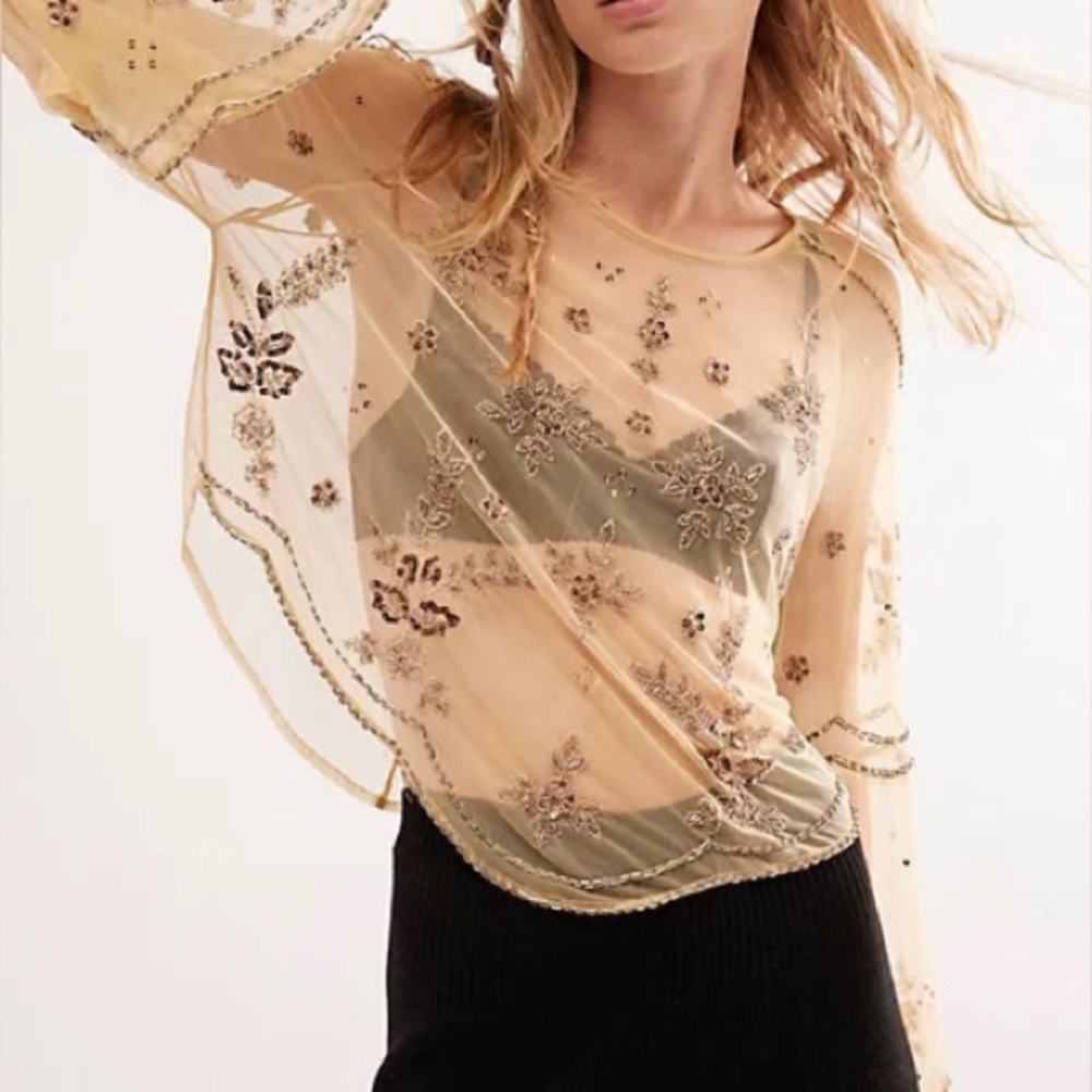 NWOT Free People Love On Her Top size Large